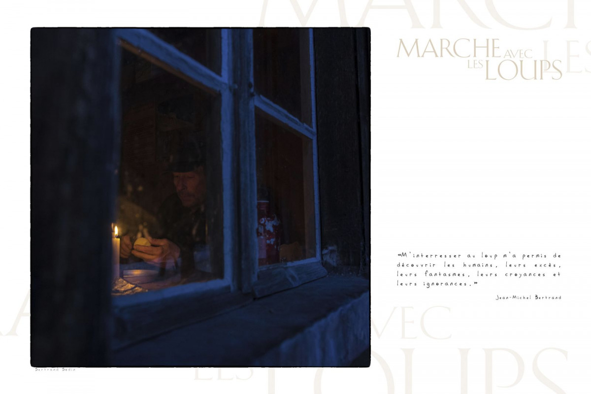 Marche avec les loups, exposition photographique de Bertrand Bodin, Jean-Michel Bertrand