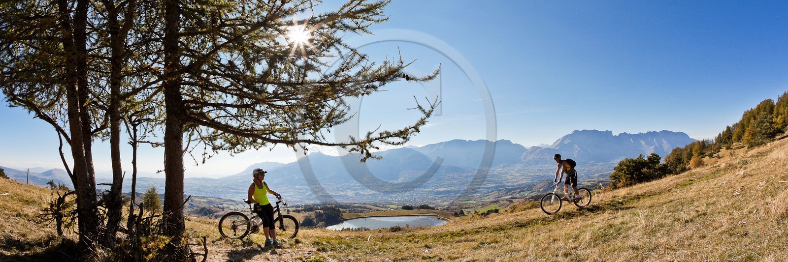 Randonnée VTT chemin du canal de Mal-Cros, lac des Barbeyroux