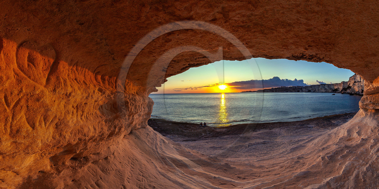 Coucher de soleil sur Bonifacio
