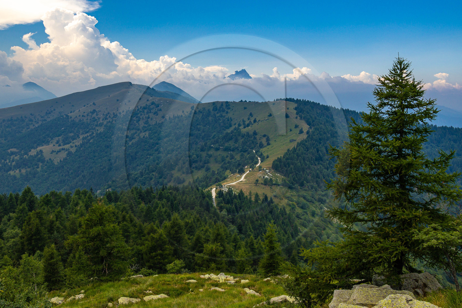 Valle Maira, Monte Roccerè, vue sur le Viso