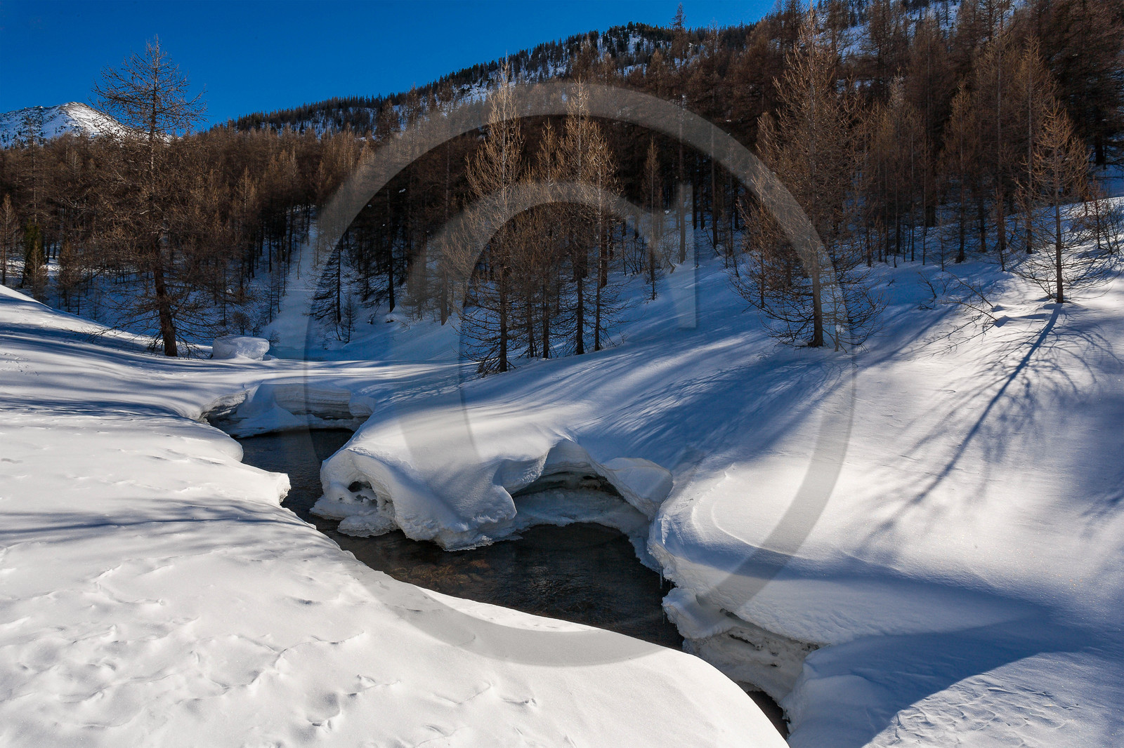 Vallée de la Clarée,  Basse-Sausse et le pont Souchère