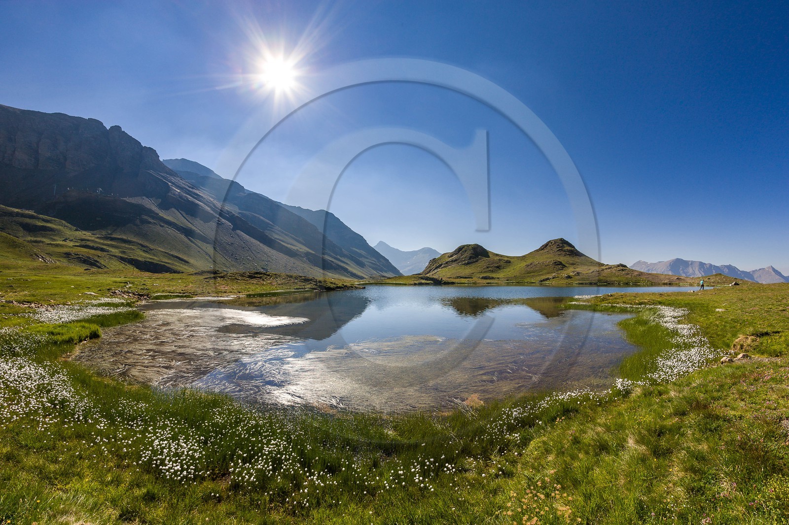 Orcières 1850, pêcheurau lac Jumeaux