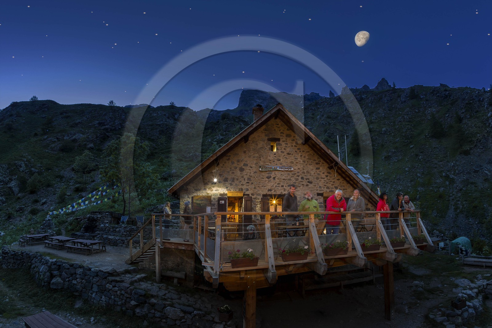 Vallée de Champoléon, refuge du Tourond, la nuit des refuges