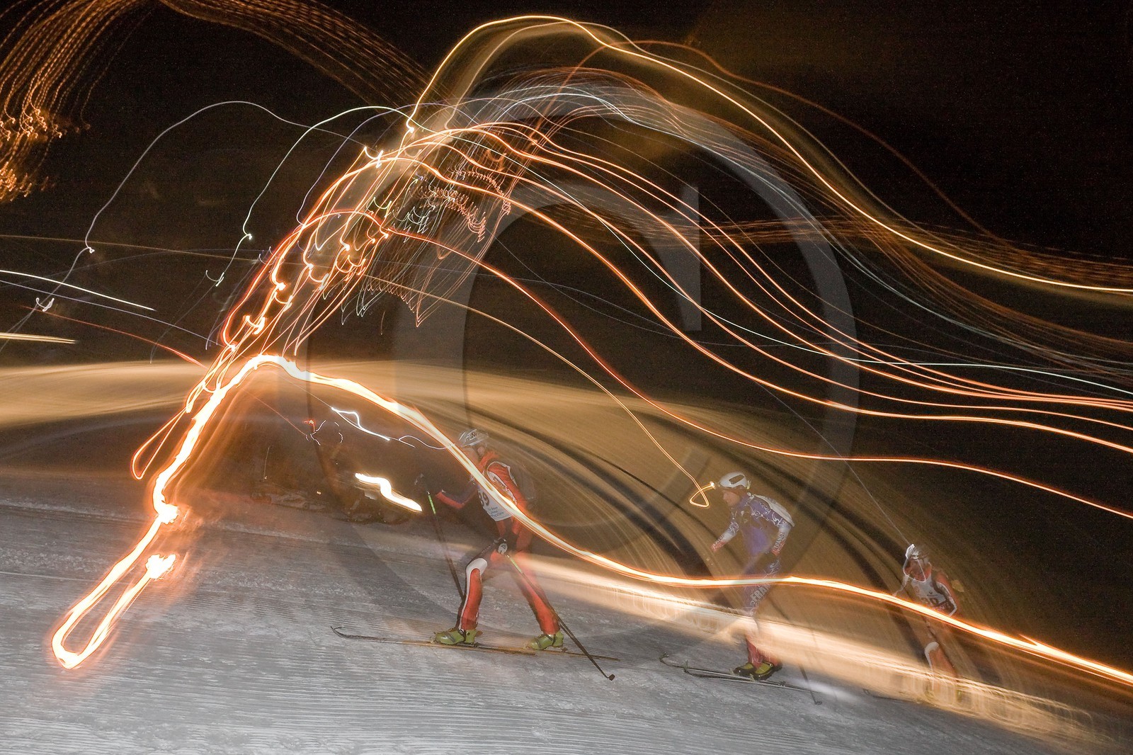 Station de ski de Réallon, course de ski alpinisme nocturne Laetitia Roux