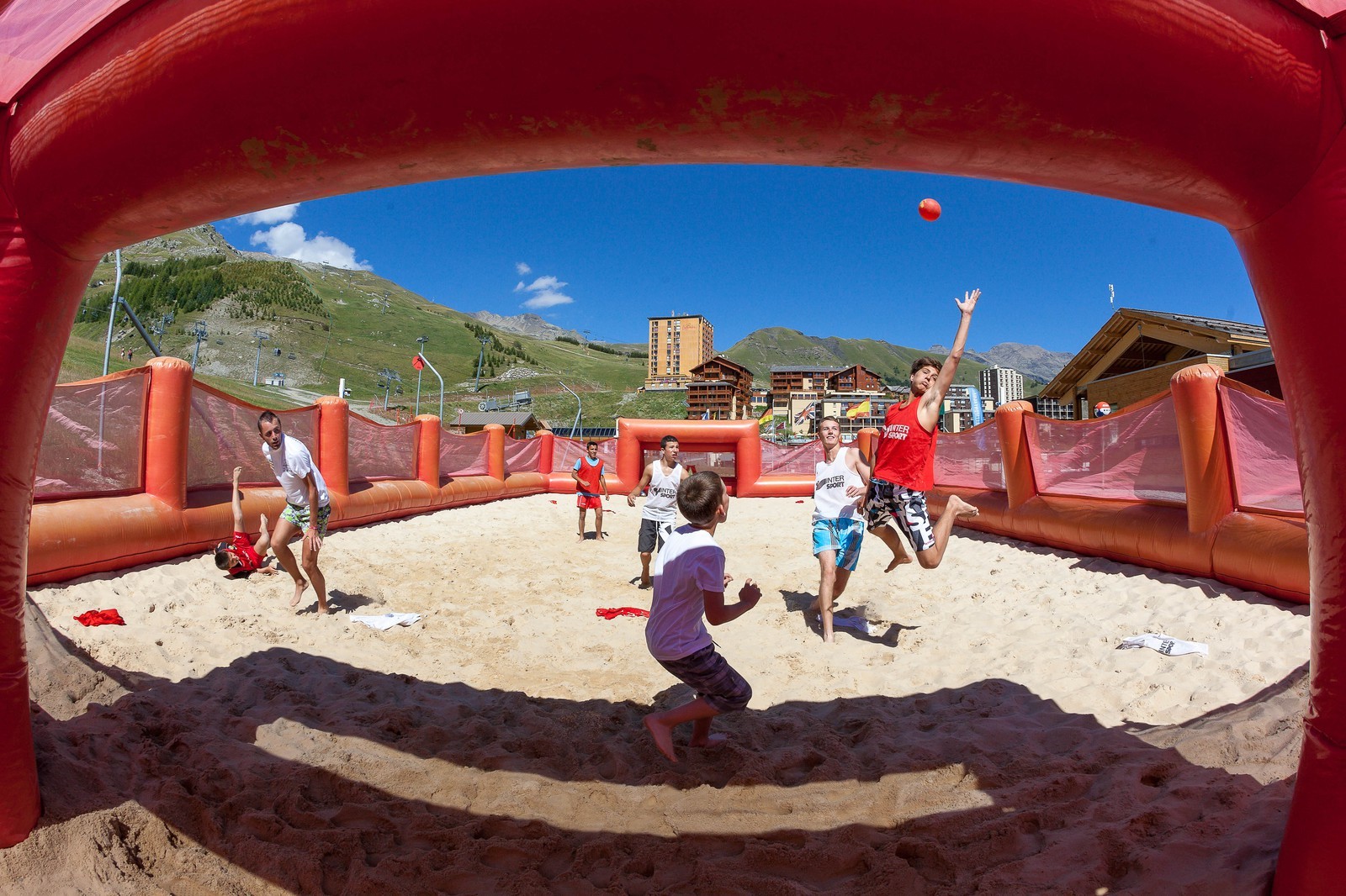 Orcières 1850, beach soccer,