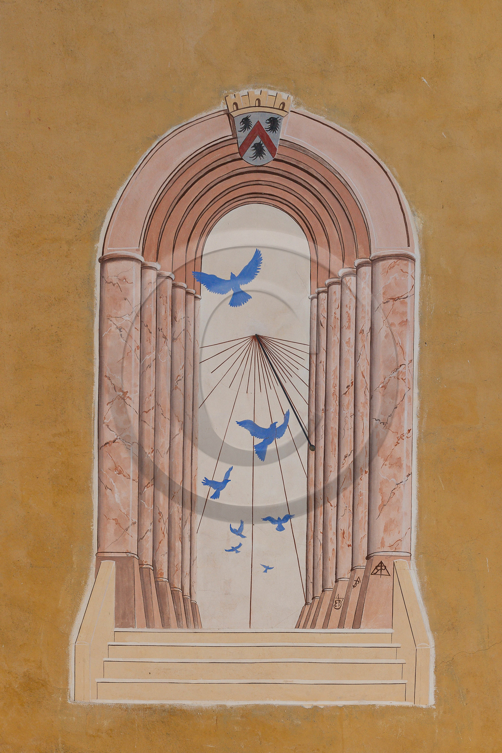 Eglise Saint Sébastien , cadran solaire