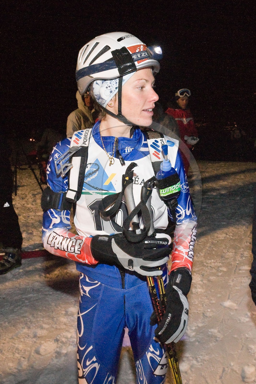 Station de ski de Réallon, course de ski alpinisme nocturne Laetitia Roux