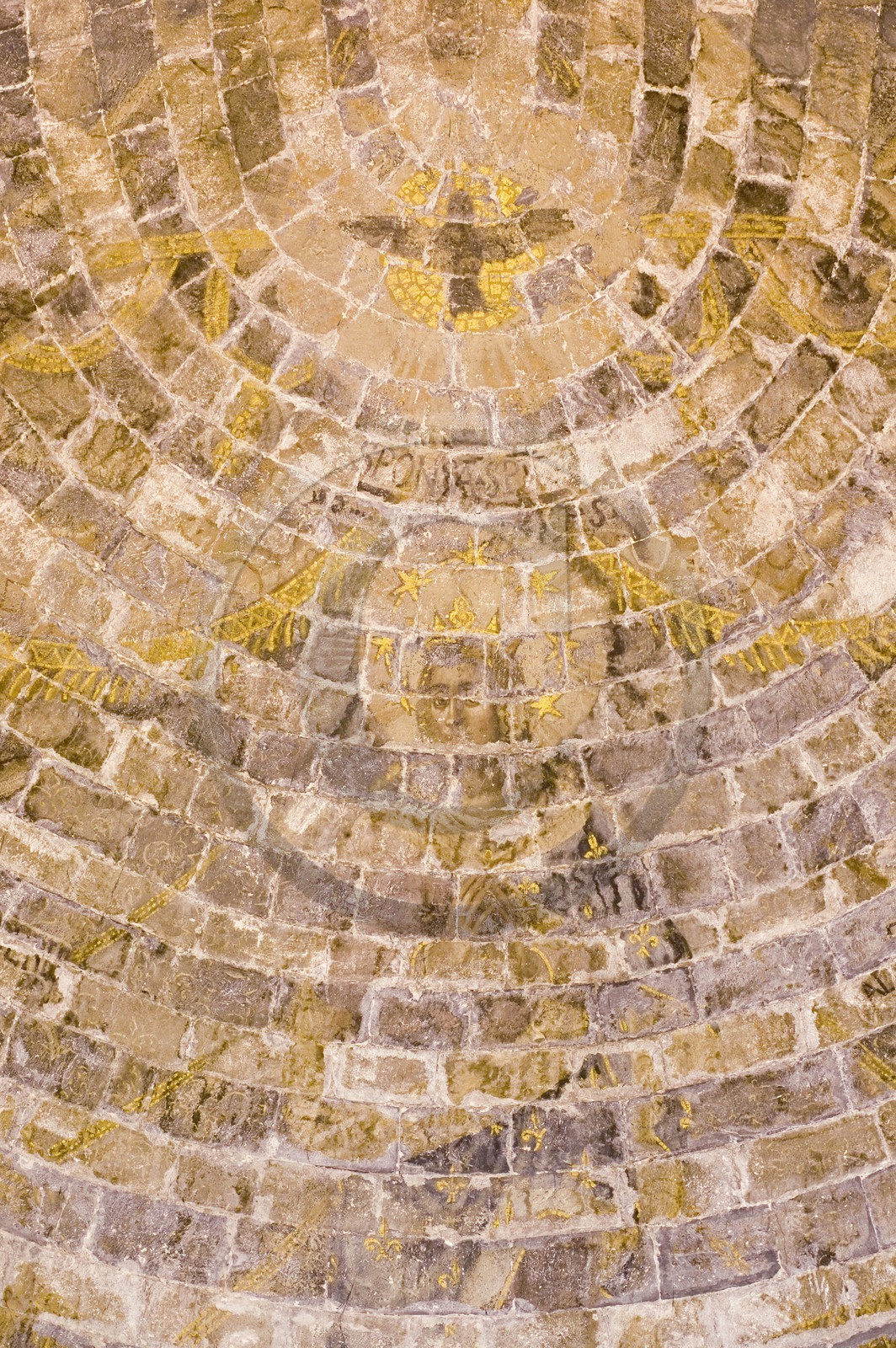 Embrun, Cathédrale Notre-Dame du Réal, ancienne peinture de la voute de la nef