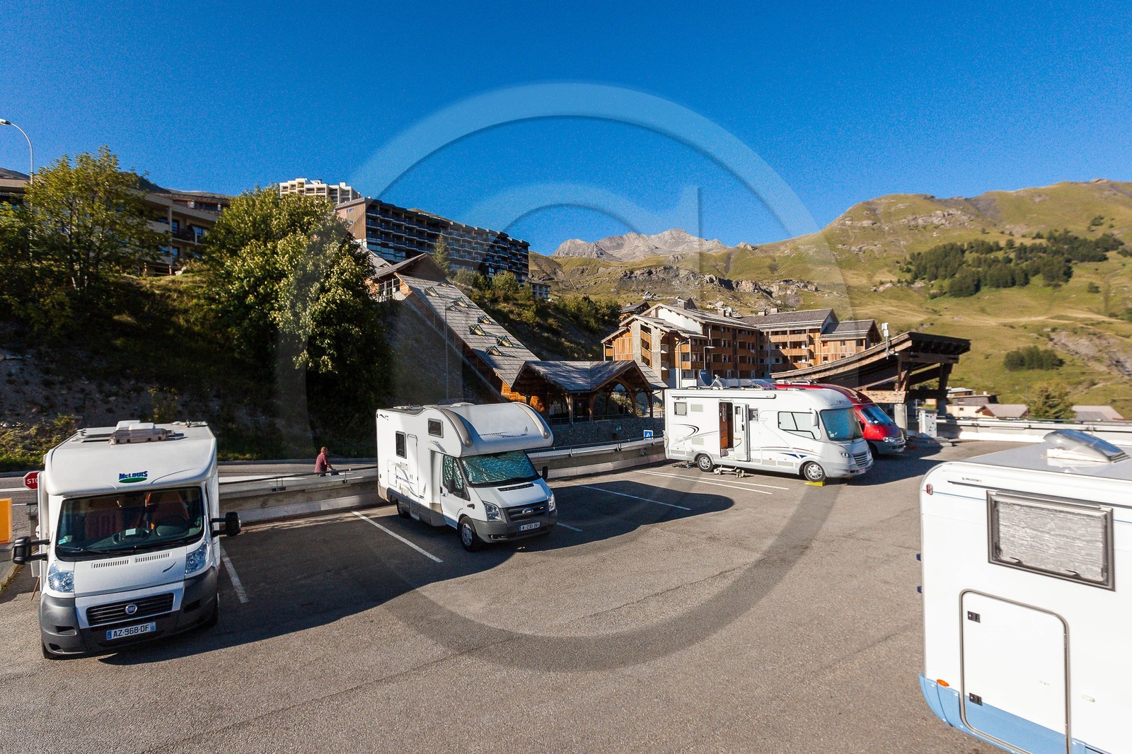 Orcières 1850, aire de camping car