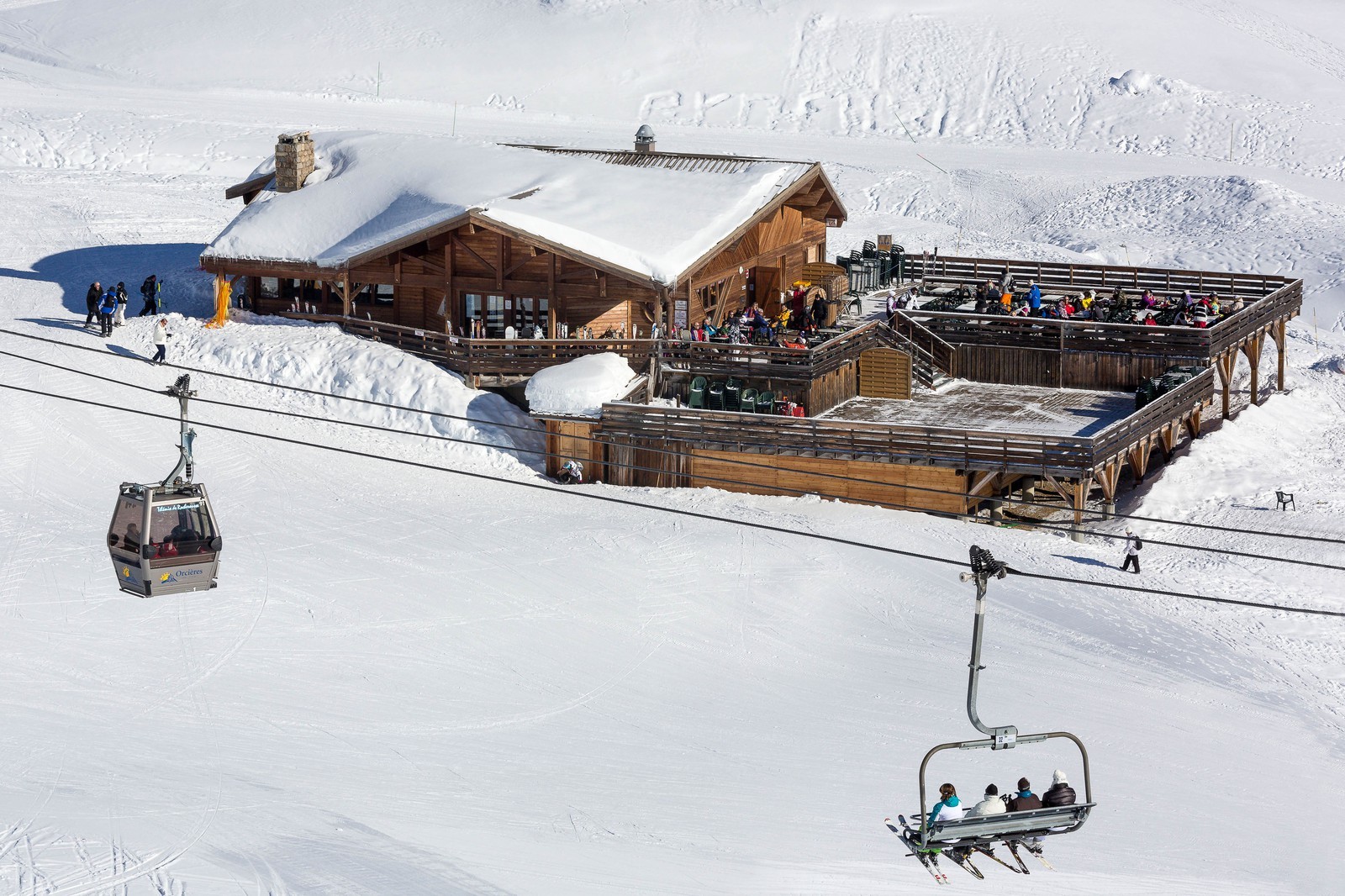 Station de ski d'Orcières 1850, plateau de Rocherousse